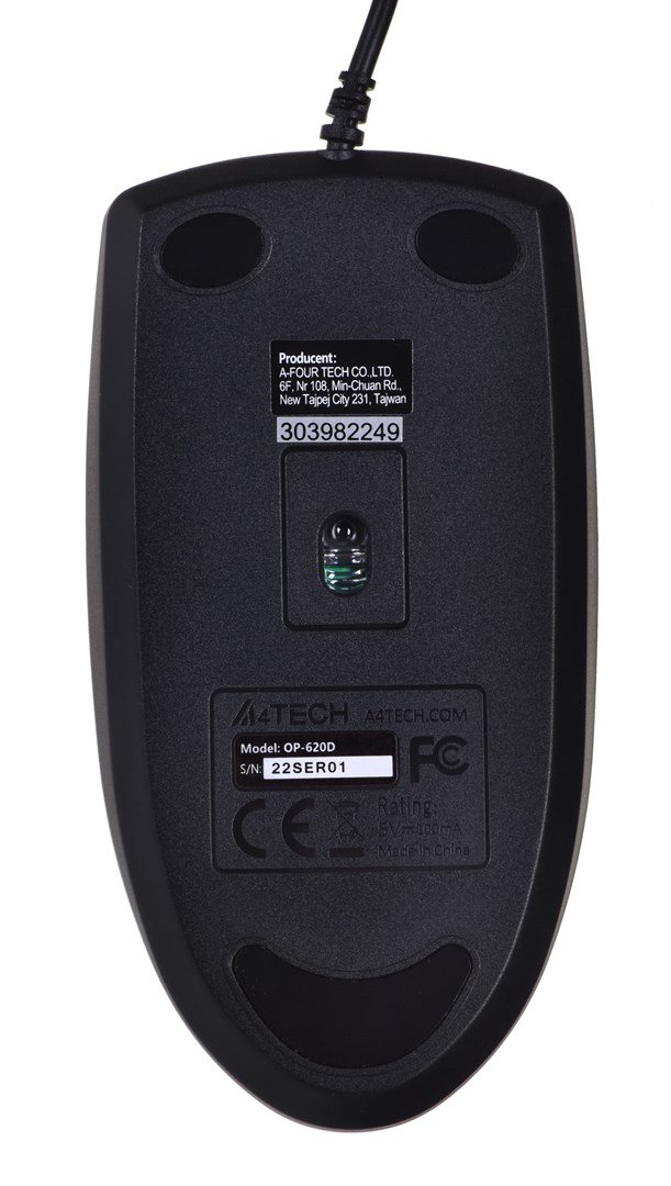 A4Tech OP-620D mus Ambidextrous USB Type-A Optisk 800 dpi #4