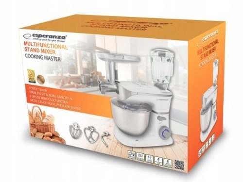 Esperanza EKM025 foodprocessor 1000 W 5 L Rustfrit stl, Hvid #11