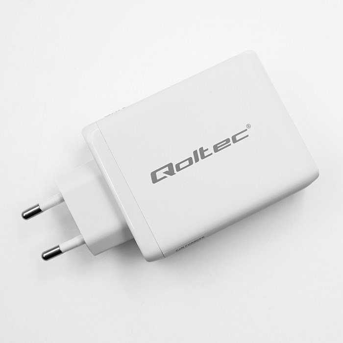 Qoltec 51826 GaN 100W oplader| 5-20V | 1,5-5A | 2 x USB-C PD | 1 x USB QC 3.0 #7