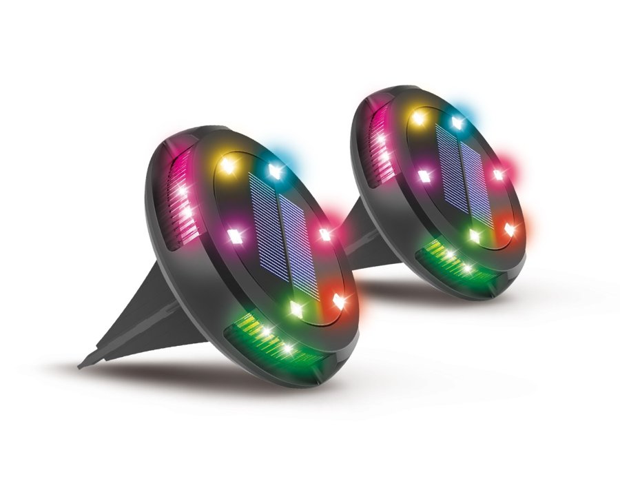 Activejet St med 2 RGB LED solcellelamper Activejet LARIX #1