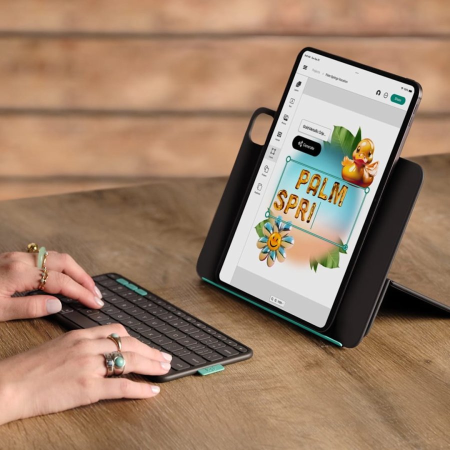 Logitech Flip Folio QWERTZ Tysk Bluetooth Grafit #2