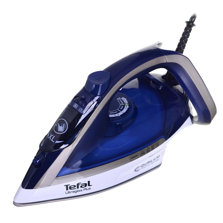 Tefal Ultimate Pure FV6812E0 strygejern Dampstrygejern 2800 W Bl, Slv #1