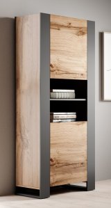 WOOD bogreol 65x40x170,5 egetr wotan + antracit #7