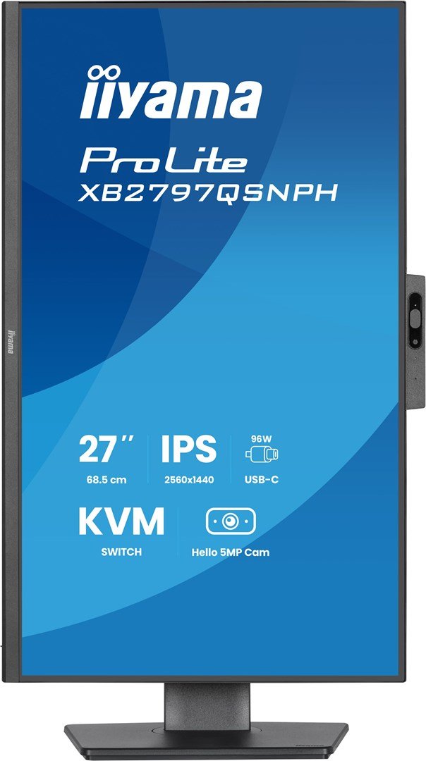 iiyama ProLite XB2797QSNPH-B1 27IN IPS LCD 4MS 2560X1440 350CD/M2 HDMI/DP/USB 2 computersk�rm 68,6 cm (27