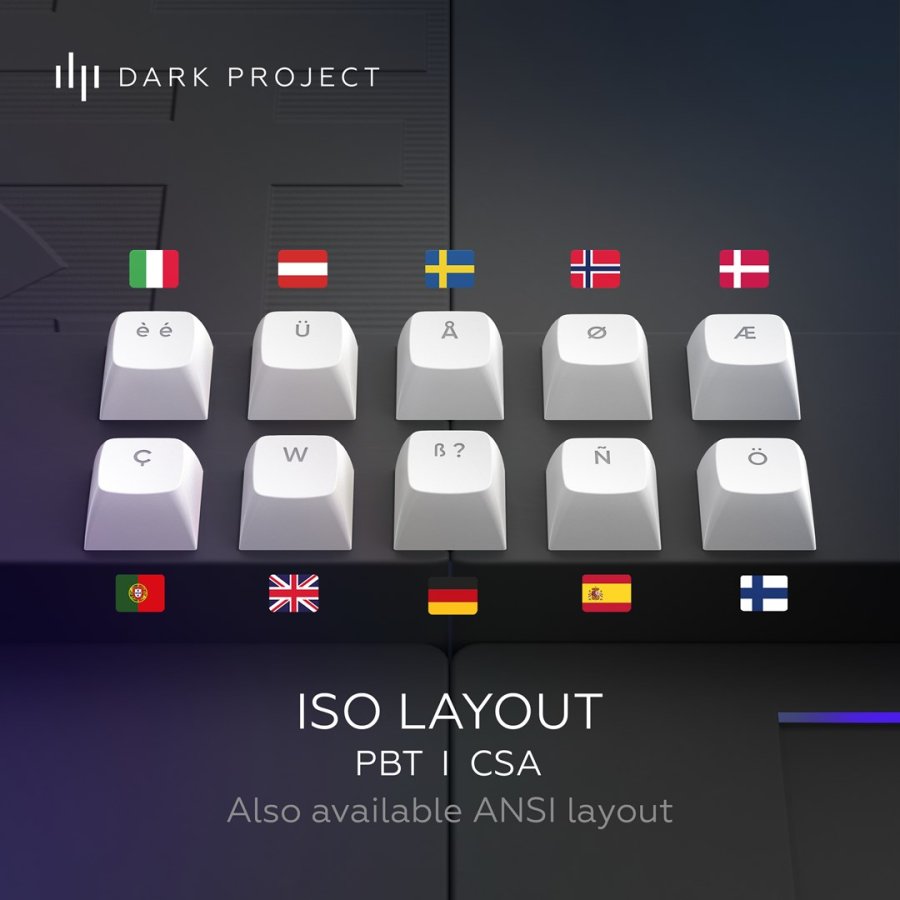 Dark Project DPKB_BUSHIDO_87_ISO tastatur Spil USB QWERTZ Dansk, Engelsk, Finsk, Tysk, Nordisk, Norsk, Spansk, Svensk, UK engelsk, UK international Sort #4
