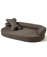 GO GIFT Oval sofa - kledyrsseng brun - 100 x 65 x 10 cm #2