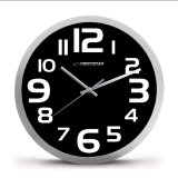 Esperanza EHC013K Wall Clock - Zurich - Black Kvartsur Oval Sort, Hvid #3