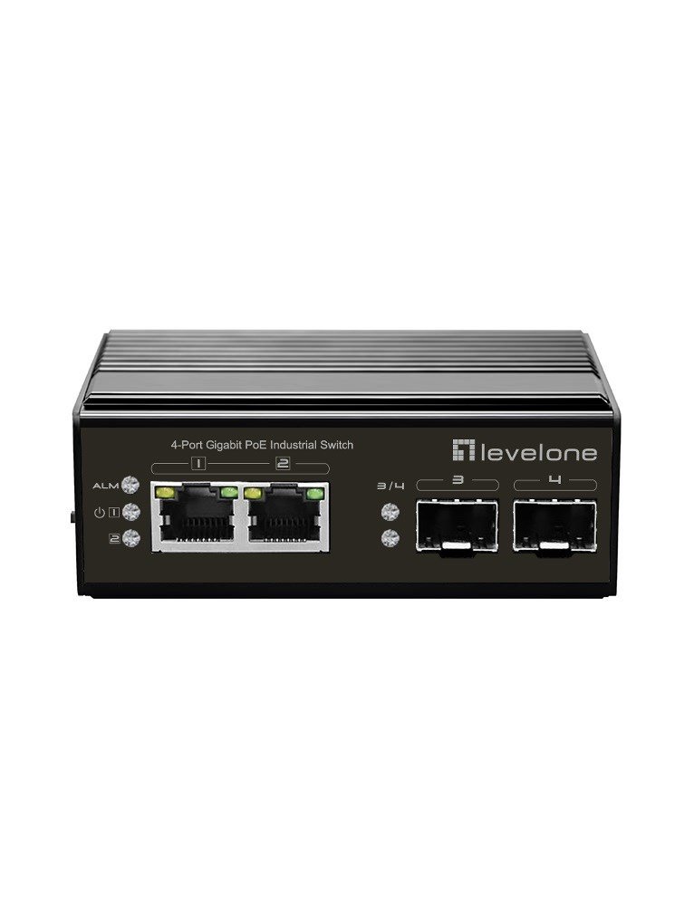 LevelOne IGP-0432 netv�rksswitch Ikke administreret Gigabit Ethernet (10/100/1000) Str�m over Ethernet (PoE) Sort #1