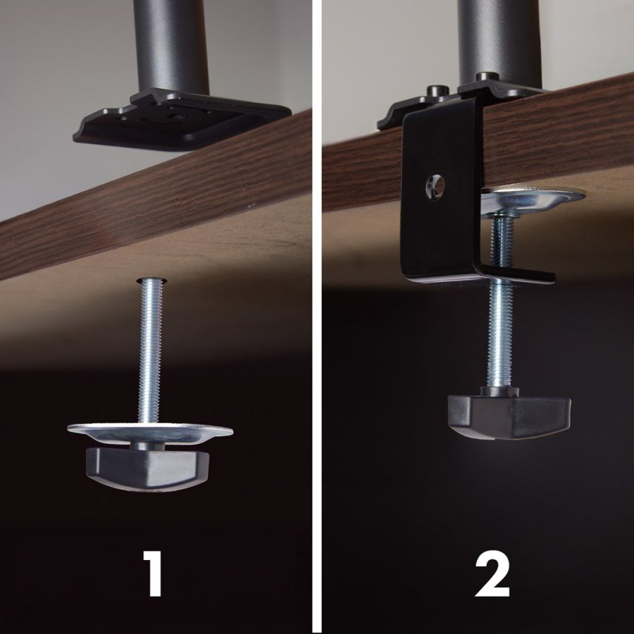 Maclean-holder til 3 sk�rme, gasfjeder, 17�-27�, 2-8 kg, sort, MC-137 #6