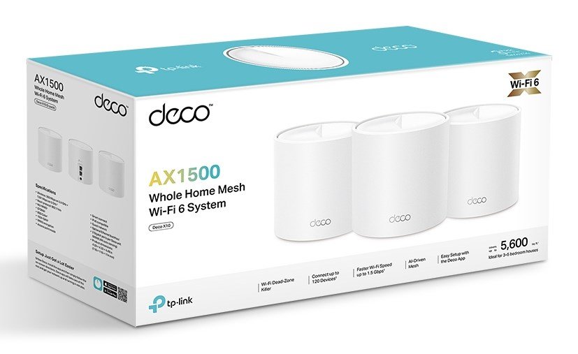 TP-Link Deco X1500 Dual-band (2,4 GHz / 5 GHz) Wi-Fi 6 (802.11ax) Hvid 2 Intern #2