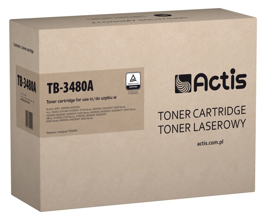 Actis TB-3480A (erstatning Brother TN-3480; Standard; 8000 sider; sort) #1