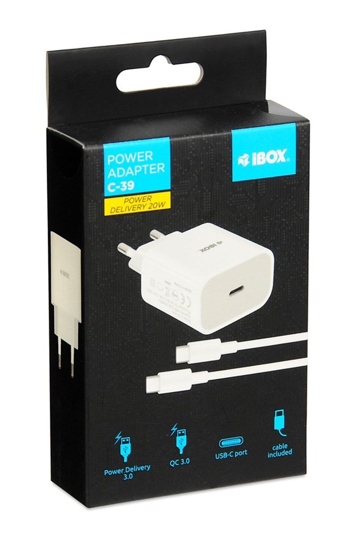 iBox ILUC39W oplader til mobil enhed Universel Hvid Vekselstrm Hurtig opladning Indendrs #11