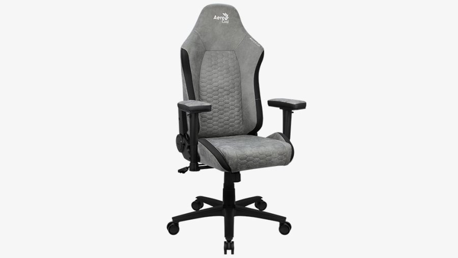 Aerocool Crown AeroSuede Universal gamingstol Polstret sde Stone Grey #6