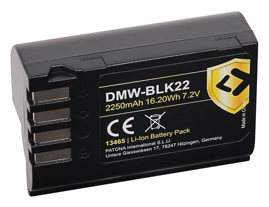 Patona Protect DMW-BLK22 2250mAh / 16.2Wh batteri til Panasonic DC-S5, G9, GH5, GH5S #2