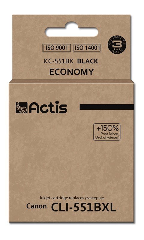 Actis KC-551Bk blk (Canon CLI-551BK udskiftning; Standard; 12 ml; sort) #1