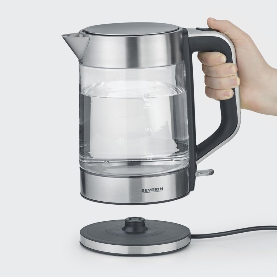 Severin WK 3420 elkedel 1,7 L 2200 W Sort, Rustfrit stl, Transparent #5