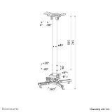 Neomounts CL25-550WH1 monteringsbeslag til projektor Loft Hvid #4