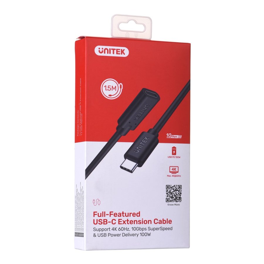 UNITEK C14086BK-1.5M USB-kabel USB 3.2 Gen 2 (3.1 Gen 2) USB C Sort #6