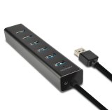 Axagon HUE-SA7BP interface hub USB 3.2 Gen 1 (3.1 Gen 1) Type-A 5000 Mbit/s Sort #12