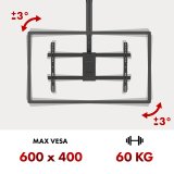 Loftmonteret TV-holder til Maclean, maks. belastning 60 kg, 43-86