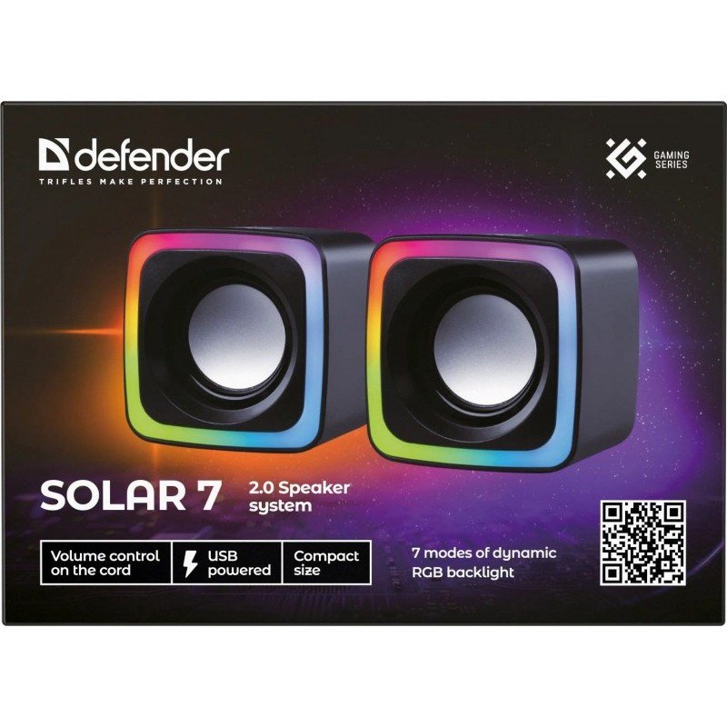 PC SPEAKERS DEFENDER SOLAR 7 2.0 6W LED USB #12
