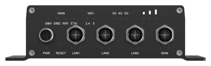 Teltonika ATRM50 5G Router for Transportation, Ultra-High Cellular Speeds, M12 CONNECTORS, DUAL SIM & eSIM, EN 45545-2 and EN 50155, PSU not included tr�dl�s router Gigabit Ethernet Dual-band (2,4 GHz / 5 GHz) Sort #6