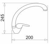 PYRAMIS Ossia 090922138 kitchen faucet Gray concrete #3
