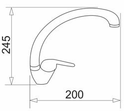 PYRAMIS Ossia 090922138 kitchen faucet Gray concrete #3