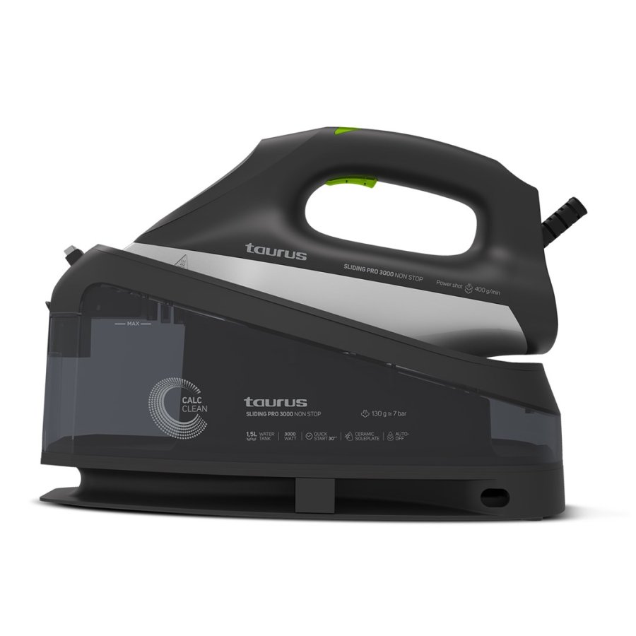 Taurus Sliding Pro 3000 Non Stop 3000 W 1,5 L Keramisk stryges�l Sort #1