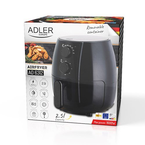 Airfryer Adler AD 6312 2,5 liter fedtfri frituregryde Sort #25