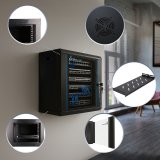 Extralink LITE 9U 530X400 WALL-MOUNTED RACKMOUNT CABINET BLACK V�gmonteret stativ #4