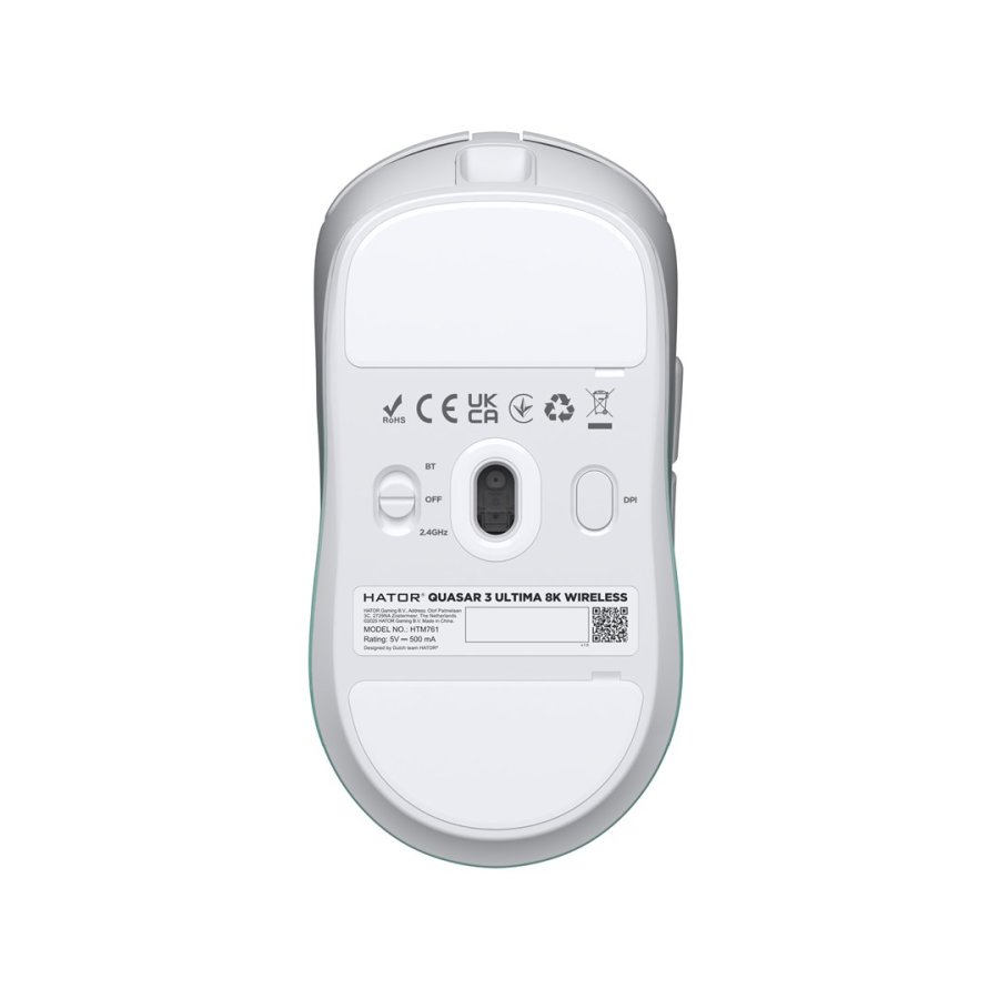 HATOR Quasar 3 Ultima 8K Wireless mus Spil H�jre h�nd RF Wireless + Bluetooth + USB Type-C Optisk 30000 dpi #3
