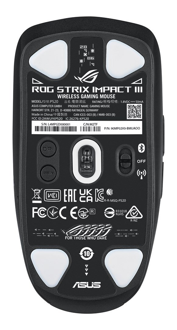 ASUS ROG Strix Impact III Wireless mus Spil Ambidextrous RF trdls + Bluetooth Optisk 36000 dpi #2