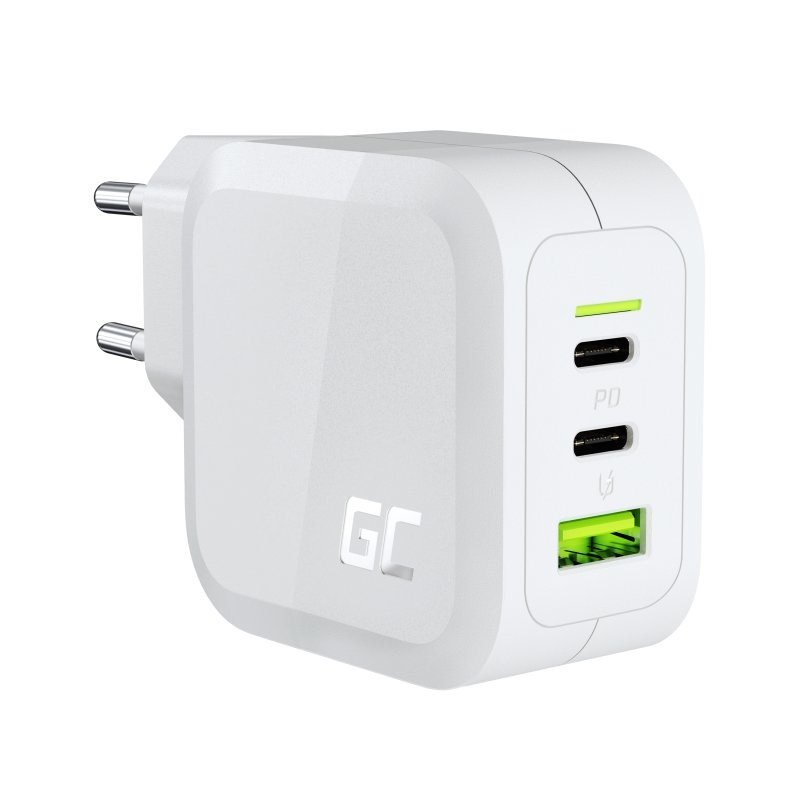 Green Cell CHARGC08W oplader til mobil enhed Hovedtelefoner, Netbook, Smartphone, Tablet Hvid Vekselstrm Hurtig opladning Indendrs #1