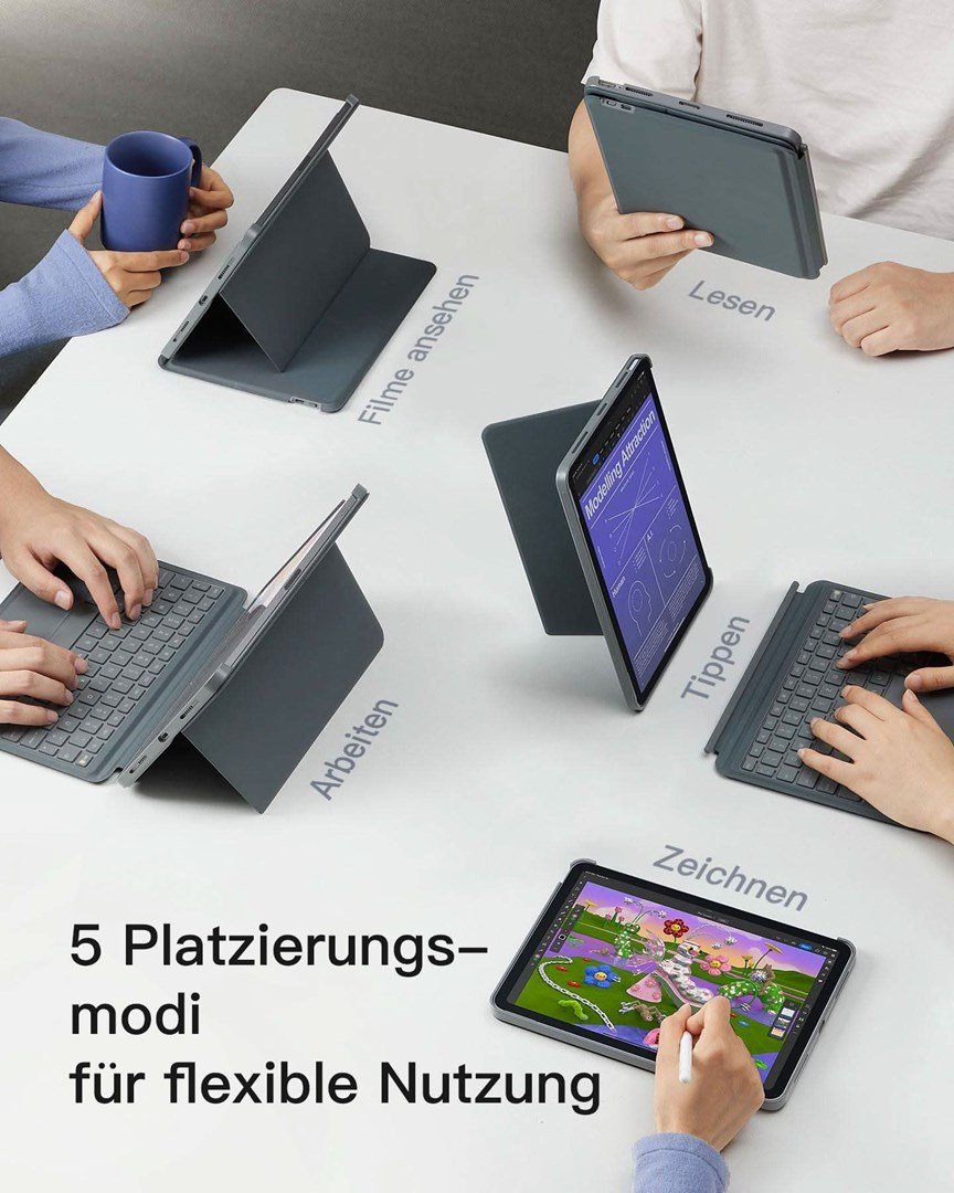 Inateck KB04111_GRAY Reservedel og tilbeh�r til tablet Tastatur #3
