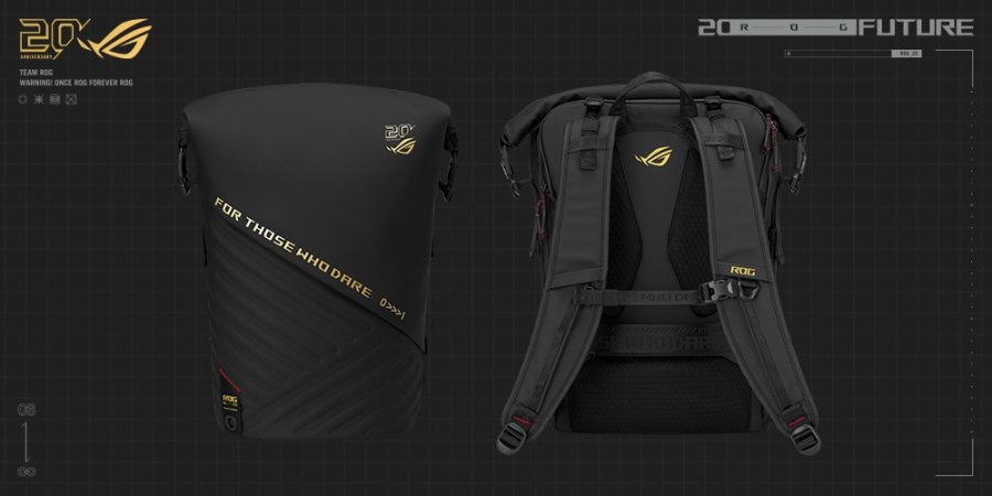 ASUS ROG SLASH Backpack Edition 20 rygs�k Rulletoprygs�k Sort Polyester, PU-l�der #5