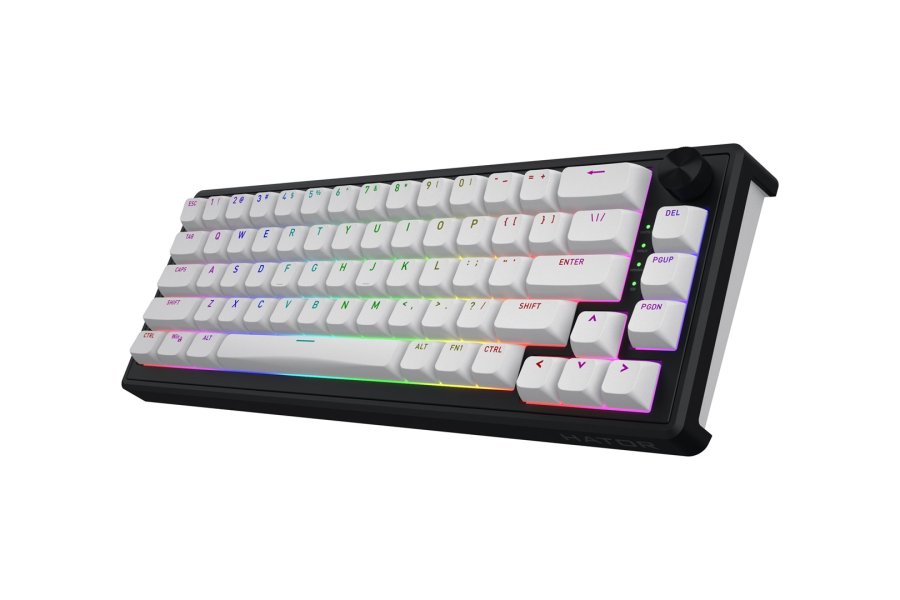 HATOR Skyfall Wireless 65 tastatur Spil USB + RF Wireless + Bluetooth QWERTY US engelsk Sort, Hvid #3