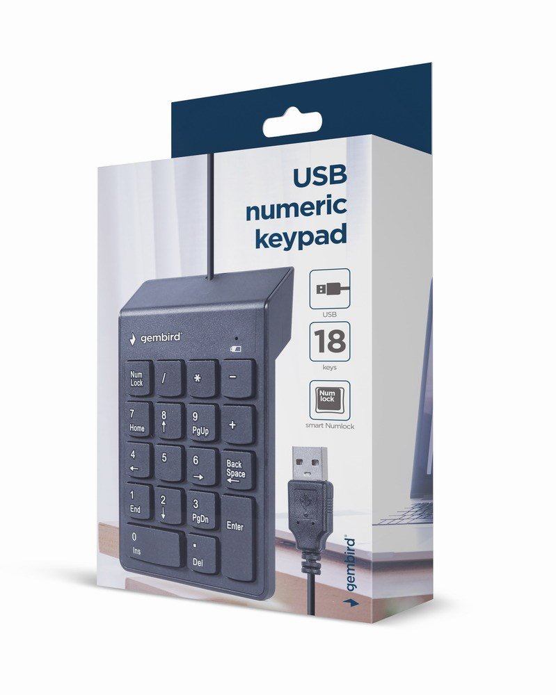 GEMBIRD KPD-U-03 USB numerisk tastatur, sort #4