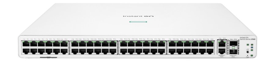 HPE Aruba Networking Networking Instant On Switch 48p Gigabit 2p 10GBT 2p SFP+ 1960 Administreret L2+ Gigabit Ethernet (10/100/1000) 1U Hvid #1
