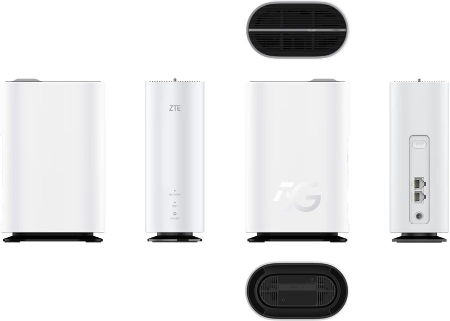 ZTE G5C - Gigabit Ethernet dual-band (2,4 GHz / 5 GHz) Wi-Fi 6 4G/5G trdls router i hvid #3