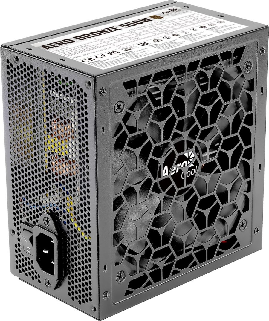 Aerocool Aero enhed til str�mforsyning 550 W Sort #6