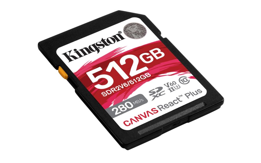 Kingston Technology 512 GB Canvas React Plus SDXC UHS-II 280R/150W U3 V60 til fuld HD/4K #4