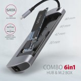 Axagon HMC-6M2 dockingstation Ledningsfrt USB 3.2 Gen 1 (3.1 Gen 1) Type-C Aluminium #3