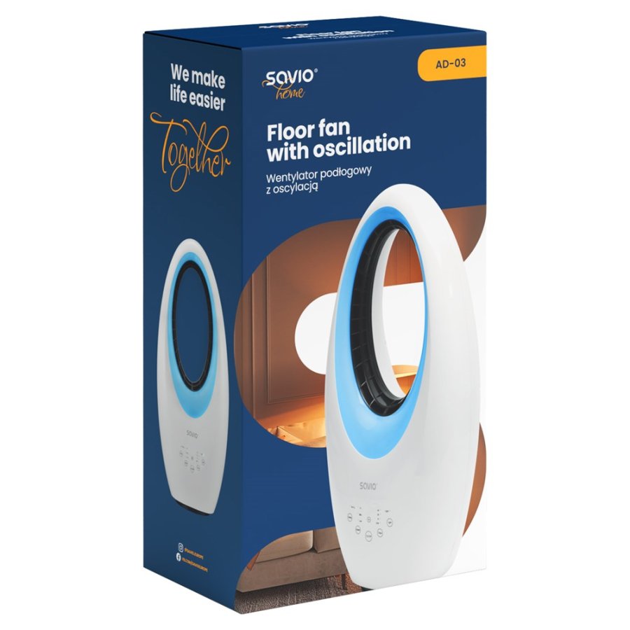 Savio AD-03 ventilator Hvid #7