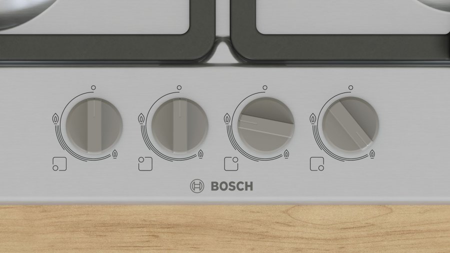 Bosch Serie 4 PGH6B5K90 kogeplade Rustfrit stl Indbygget 58 cm Gaskomfur 4 zone(s) #2