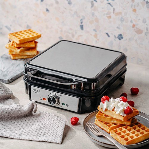Adler AD 3083 vaffeljern 4 vafler 1800 W Sort, Slv #8