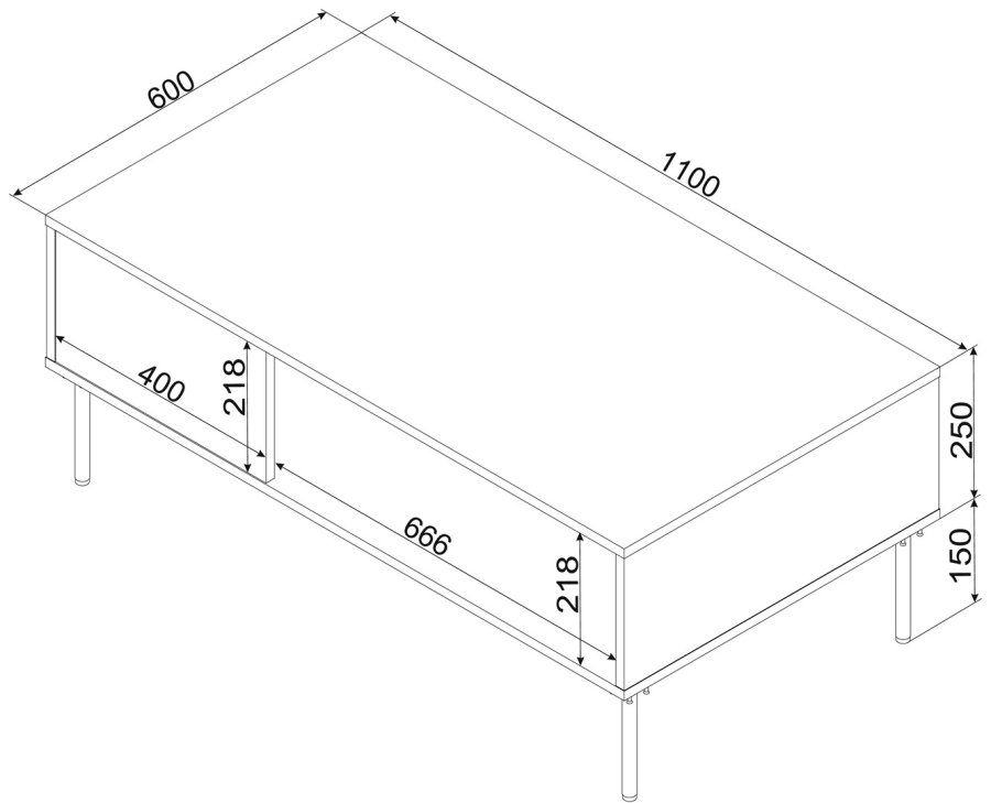 Cama TRESSE bnk/bord 110x60x40 mat grn #3