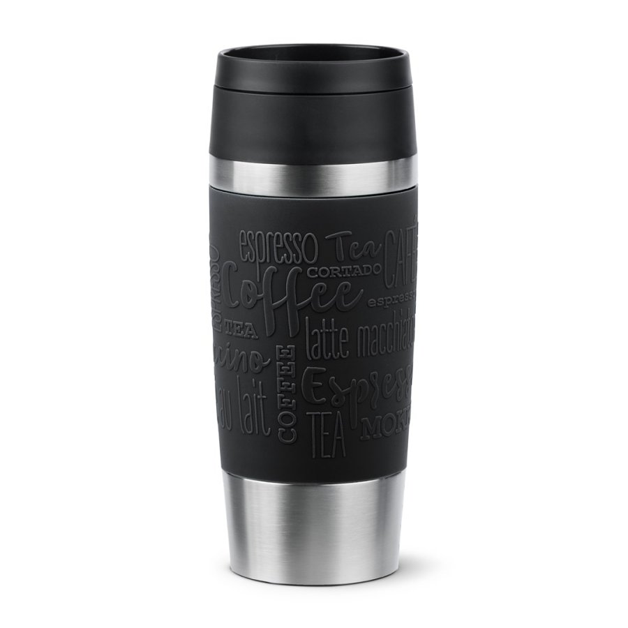 EMSA Travel Mug Classic N2020200 rejsekrus 360 ml Sort, Rustfrit st�l Rustfrit st�l #1