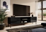 RTV SLIDE 200K kabinet p sort stlramme 200x40x57 cm, alt i blank sort #2