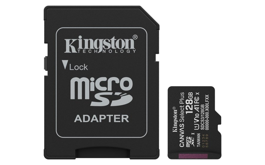 Kingston Technology 128 GB microSDXC Canvas Select Plus Gen3 150 MB/s A1-kort + adapter #1